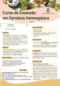 FOLDER 2A EDIÇÃO 2016ok CURSO EXTENSÃO FARMACIA HOMEOPATICA UFBA