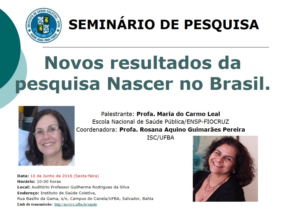 Seminário de pesquisa dia 10 de junho de 2016