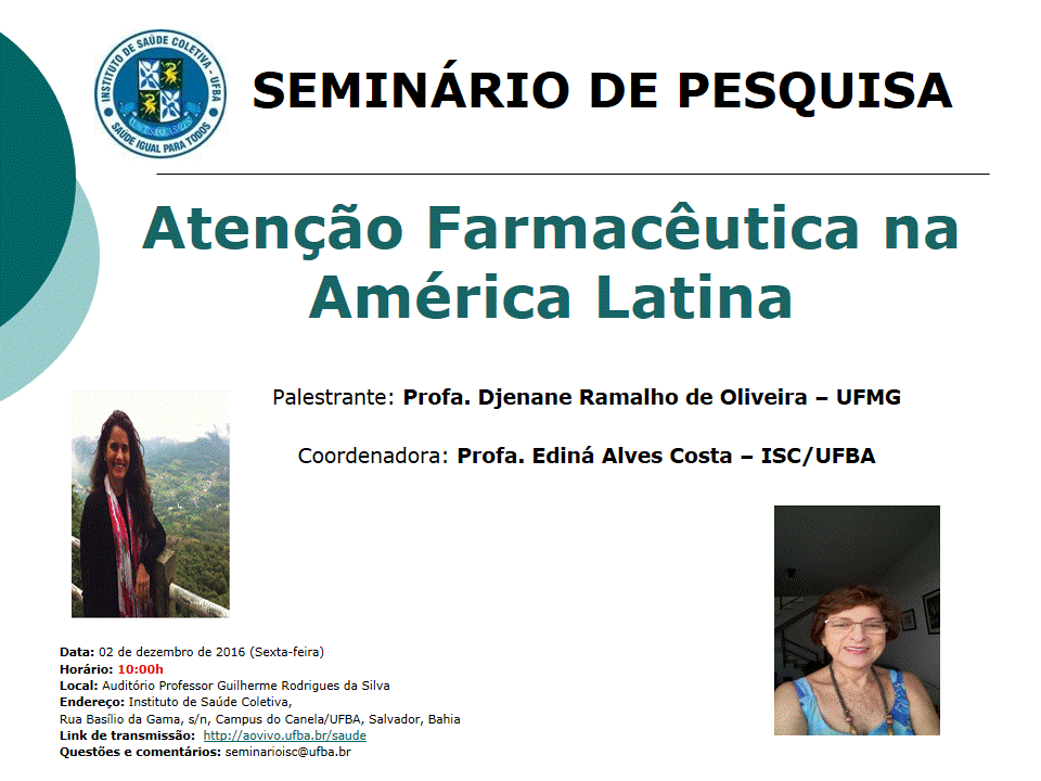 Seminário de pesquisa dia 02 de Dezembro de 2016