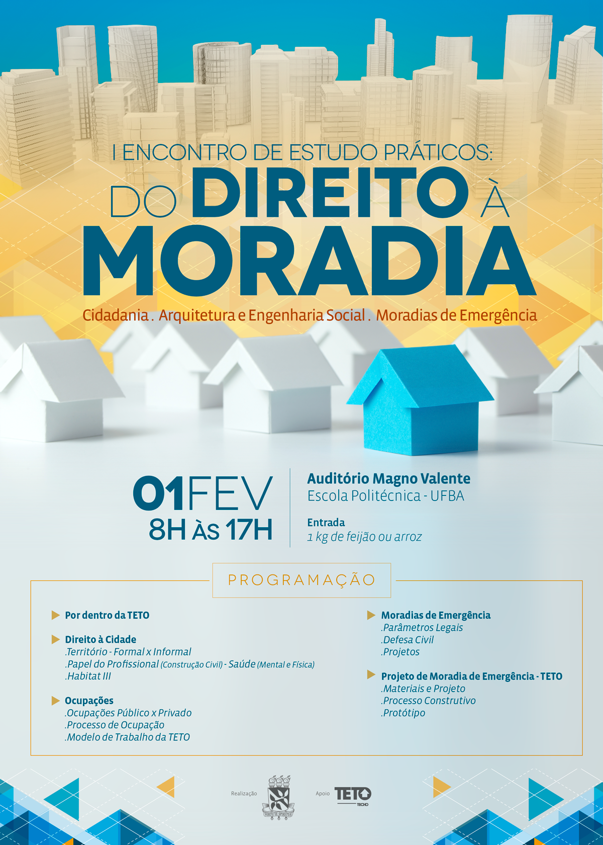 Cartaz Direito a Moradia - UFBA TETO