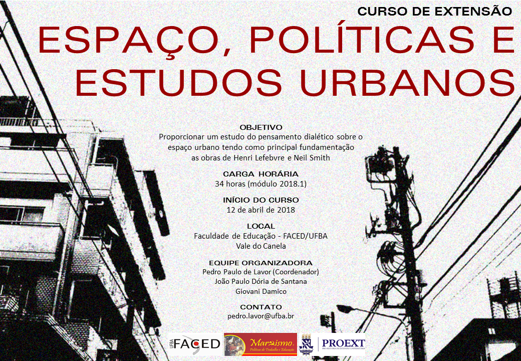 Curso de Extensão Espaço, Políticas e Estudos Urbanos