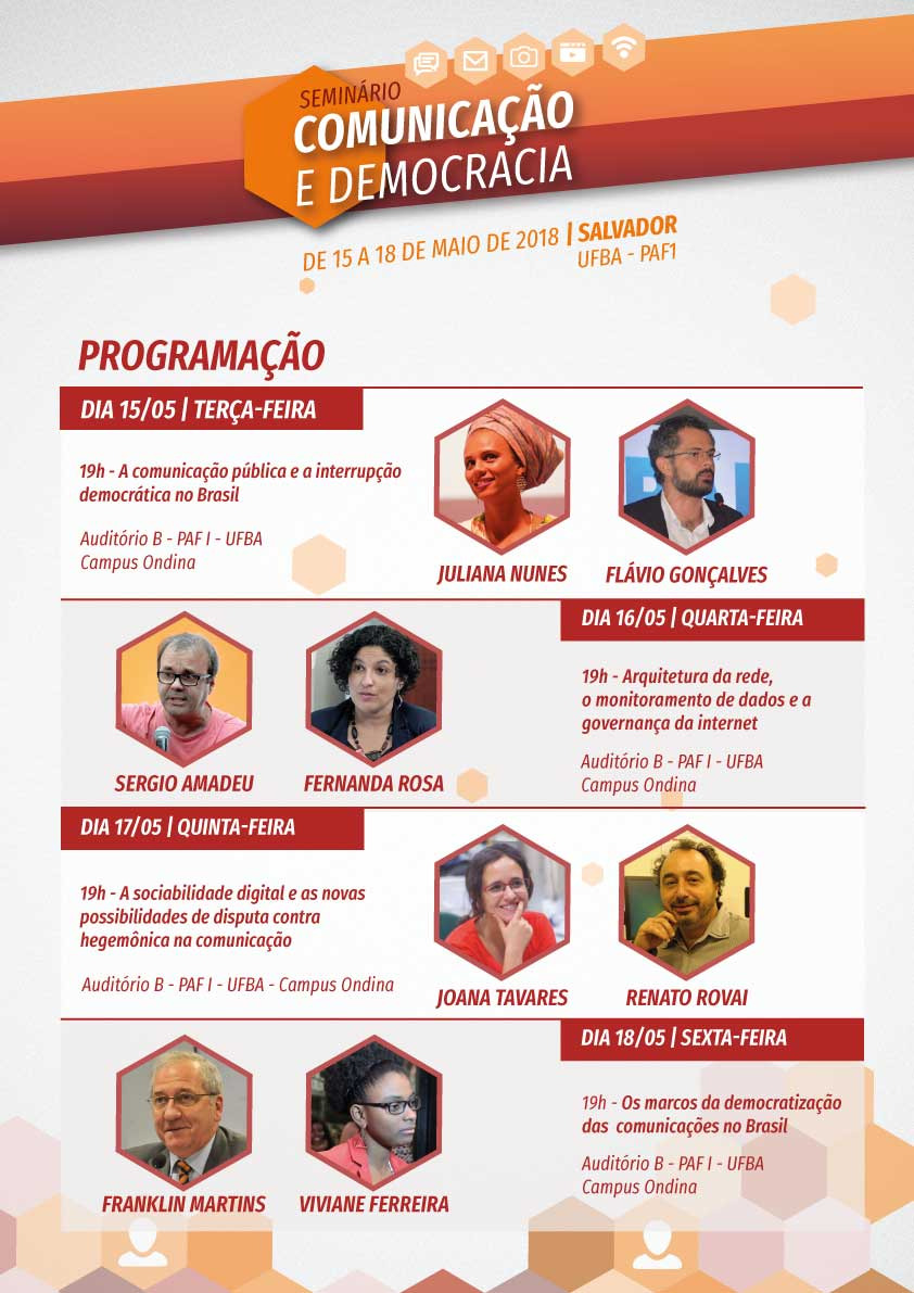 Cartaz Seminário comunicação e Democracia