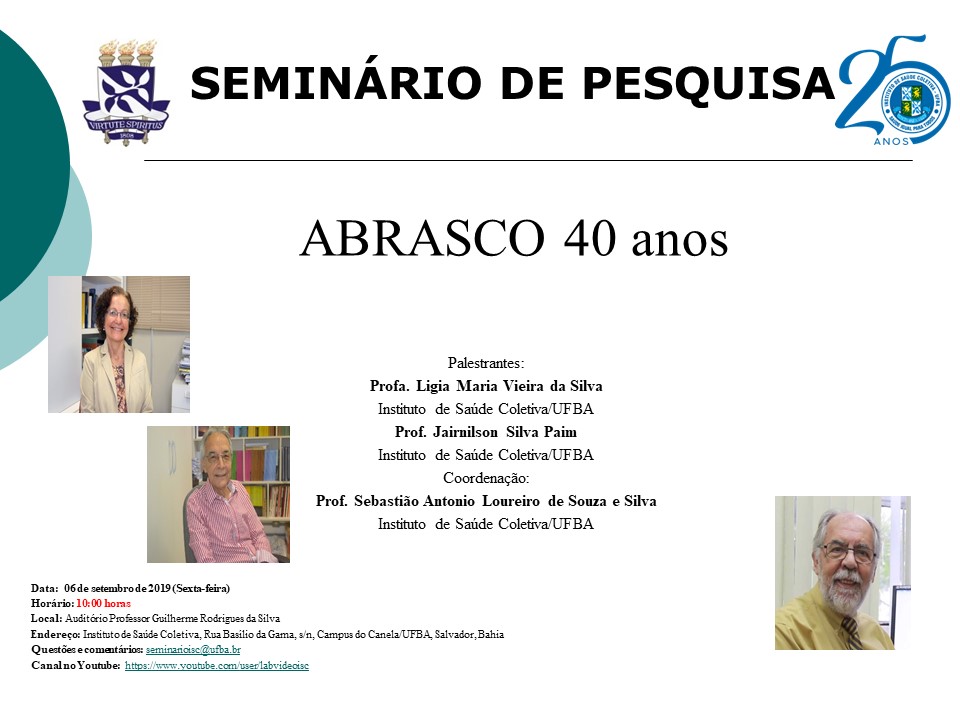 Seminário de Pesquida dia 06 de setembro de 2019