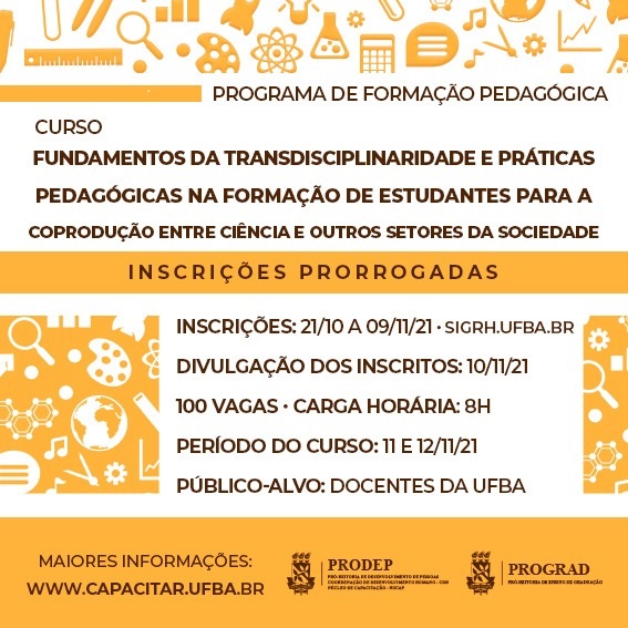 prrogação programa de formação pedagogica